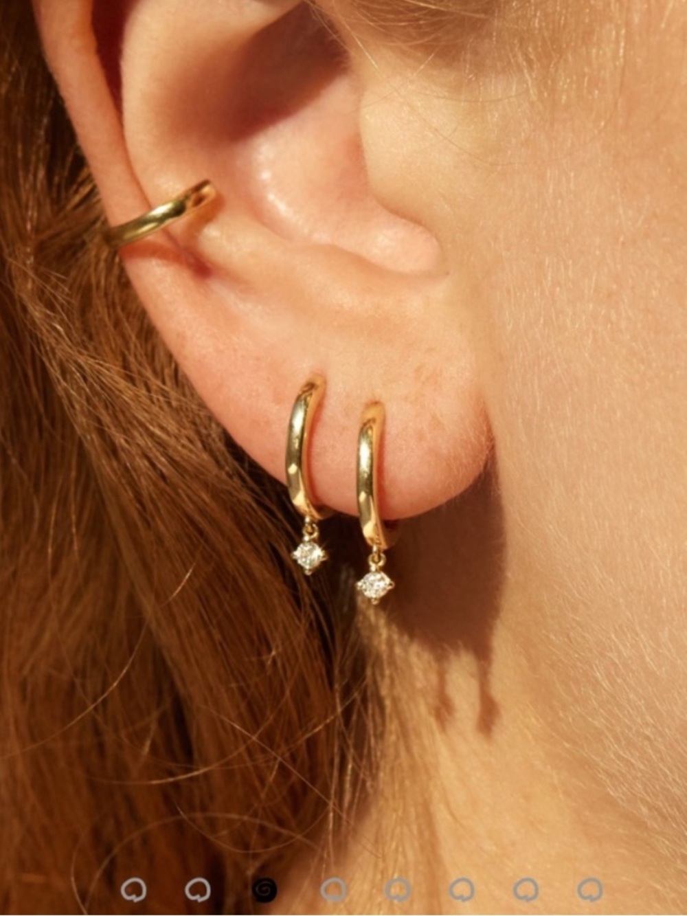 Catbird Petite Gold Hoop Earring